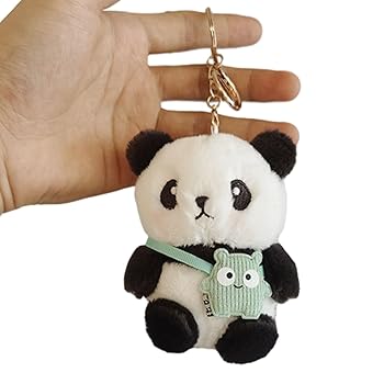 Amazon.co.jp: [WOBBLO] パンダ キーホルダー ぬいぐるみ